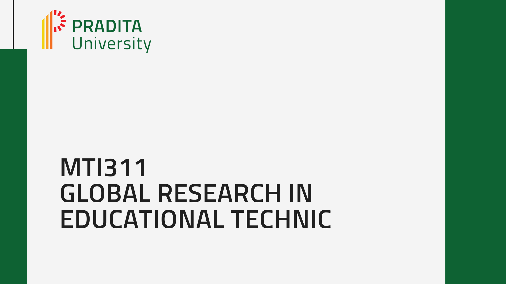 MTI311 - Global Research In Educational Technic